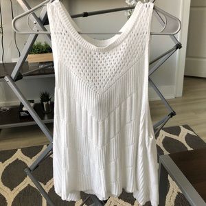 AEO White Knit Tank